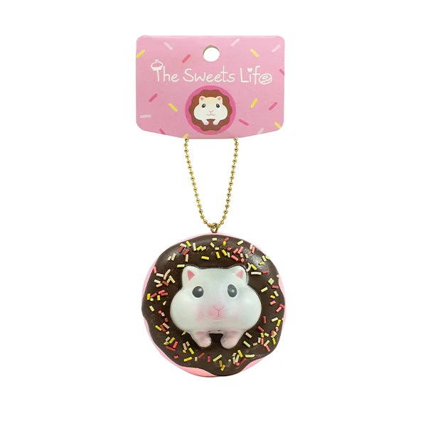Hamster Squishy Toys - Slow Rising Squishy Toy  Strawberry Chocolate Donut  Squishy for Kids, Girls, Boys, Adults 10 Pack