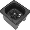 Focket Pitcher Rinser, Stainless Steel Kitchen Sink Glass Rinser with Drain and Drip Tray, Countertop Automatic Cup Washer for Bar, Home, Cafe, Restaurant, Household & Commercial (Black) (Small)