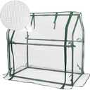 Gardzen Mini Greenhouse with Mesh Cover, Portable CleaOutdoor Greenhouse, Enhanced Ventilation, Ideal for Spring, Summer & Fall, 36.2"(L) x18.9(W) x33.3(H)