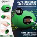 Hand Grip Strengthener, Rechargeable Digital Grip Strength Trainer with LCD Display Up to 220lbs/100kg, Silicone Hand Exercise Ball for Forearm Finger Training & Stress Relief, for Adults and Kids