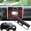 HAPPYHORSE Car Interior Decoration Trim Cover Compatible with Toyot@ FJ Cruiser 2007-2021Central Control Panel Protector Cover Decoration Accessories (Carbon FiberCentral Control air Outlet)