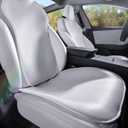 TOPABYTE Front Car Seat Covers for Tesla Model Y Model S Model X Model 3 2017-2026 Breathable Interior Seat Cushion Protector All Season Protection (Without Logo)