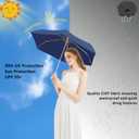 BAODINI Comapct Travle Small Mini Sun Blocking Umbrella with Case Lightweight with Aluminum Frame Pocket Size UV Protection Purse Umbrella for Women, Men & Kids