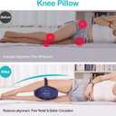 Knee Pillow for Side Sleepers - Sciatica Pain Relief - Back Pain, Leg Pain, Pregnancy, Hip and Joint Pain Memory Foam Leg Pillow (Pillow+Sleep Mask and Ear Plugs)