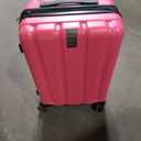 KROSER Hardside Expandable Carry On Luggage with Spinner Wheels & Built-in TSA Lock, Durable Suitcase Rolling Luggage with USB Port, Carry-On 20-Inch, Magenta