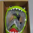 Full Face Snorkel Mask for Kids with 180 Panoramic View, Snorkeling Set Featuring Anti-Leak and Anti-Fog Foldable Dry Top Design for Safe Underwater Adventures Snorkeling Gear for Kids (Green)