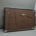 Large 3D Textured Framed Neutral Abstract Wall Art for Living Room, 3 Piece Modern Artwork for Walls, Minimalist White and Brown Geometric Wall Paintings for Hallway, Stair, Office Wall Decor 24x36 In (Bold Reliefs)