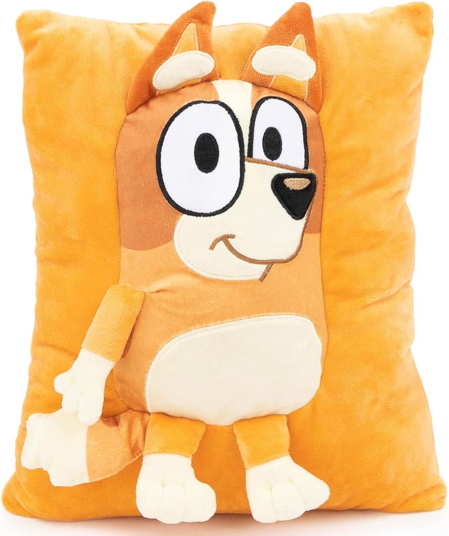 Bluey Bingo Snuggle Pillow - Super Soft Plush Decorative Throw Pillow  Measures 13 Inches (Official Product)