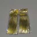 Novelty Modern Flatware, Cutlery, Disposable Plastic Salad forks Luxury Gold 64 Count