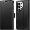 KEZiHOME Case for Galaxy S26 Ultra, Genuine Leather Wallet Case [RFID Blocking] Card Holder Kickstand Magnetic Protective Phone Folio Cover Compatible with Galaxy S26 Ultra 6.9"(Black)