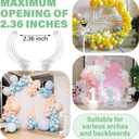 LemonRoad 10 Pack Large Balloon Arch Clips Plastic Transparent Backdrop Spring Clamps 3.5 Inch Heavy Duty Clip for Balloon Arch Kit Birthday Decoration Crafts Woodworking Photography Studios (Clear)