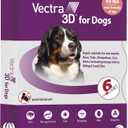 Vectra 3D Flea and Tick Prevention for Dogs, Kills and Repels Fleas, Ticks & Mosquitoes | FastActing, Waterproof, No Prescription Needed | Extra Large Dogs Over 95 lbs, 6Month Supply