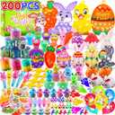 200PCS Easter Egg Fillers, Easter Basket Stuffers for Kids - Assorted Easter Toys for Egg Stuffers, Egg Hunt Prizes
