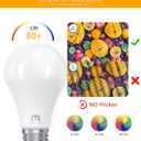 MASTERY MART A19 LED Bulbs 60 Watt Equivalent, 9W Non-Dimmable, Flicker-Free, 800 Lumens, Soft White 2700K, E26 Base, 10000 Hours, Energy Saving, Bright for Living Room, Bedroom, 6 Pack
