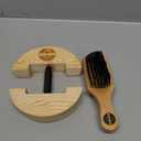 Premium Hat Stretcher w/ Bonus Brush - Solid Wood & , Heavy Duty Fits All Hats & Clothes Brush, Unisex Cream