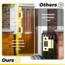 Door Strike Plate Reinforcement Plate for Exterior Interior Door Deadbolt Fix Door Frame Door Jamb, Latch Reinforcement Plate Security Striker for Use with 5-1/2 to 6 Hole, Steel, Brass, 1 Pack