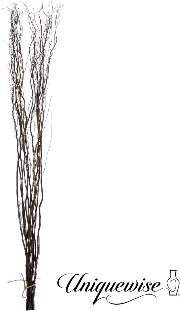 Uniquewise 12 pcs Natural Decorative Dry Branches Authentic Willow Sticks, Home Decoration and Wedding Craft 59 in, DIY Greenery Plants Craft Vases fillers Garden Hotel Farmhouse Decor.