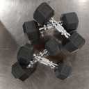 CAP Barbell Coated 50 lb - Set (10 x 2 &amp; 15 x 2), Chrome Handles
