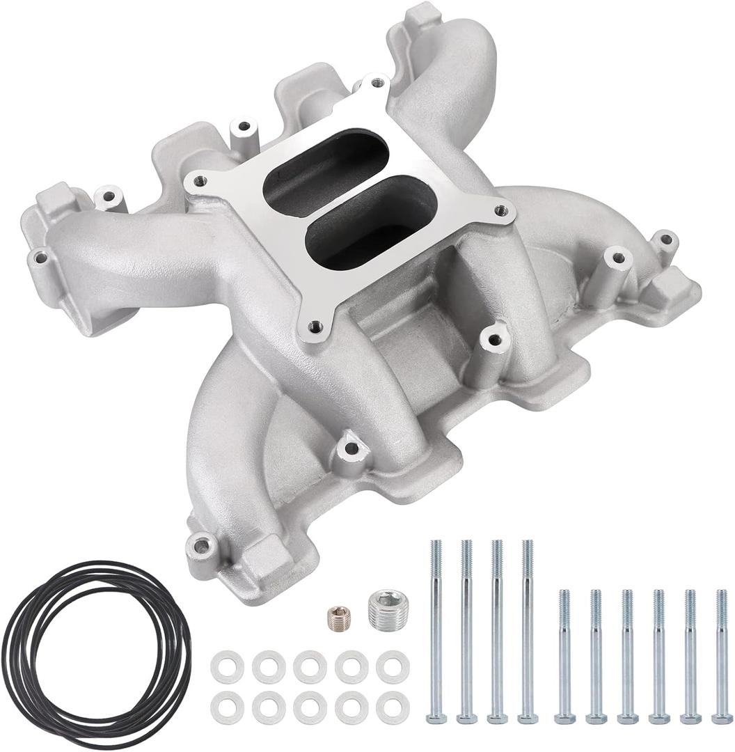 Dokili 300-130 LS Dual Plane Intake Manifold Compatible with Chevy Camaro 1998-2002 Corvette 1997-2007 Cadillac CTS 2004-2005 LS1 LS2 LS6 5.7L 6.0L Cathedral Port V8 Engines