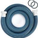 15ft 1 1/2" Pool Hose for Above Ground Pools 15ft Long Pool Pump Replacement Filter Hoses 1.5" EVA Swimming Pool Filter Hose for Filters Pumps, Saltwater Systems and Sand Filters (Blue)