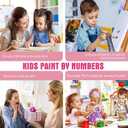 SYDYLH 6 Pack Paint by Numbers Kit for Adults/Kids, Easy Framed Adults Paint by Numbers Kits, DIY Simple Flowers Acrylic Oil Painting Number Kits for Home Wall Decor (8 x 8 Inch)