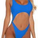 Sovoyontee Women's Sexy One Piece Swimsuits Cheeky Thong Bikini Bathing Suit, Small