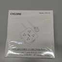 Surge Protector Power Strip - CHCORE 5Ft Braided Extension Cord with 8 Outlets with 4 USB (2 USB C) Charging Ports, Flat Plug Multi Plug Outlet Extender Charging Station for Home Office, ETL, White