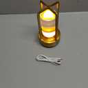 Portable Metal Table Lamp for Indoor/Outdoor ,Rechargeable Cordless LED Lamp, 3-Colour Infinitely Dimming Battery Powered Small Desk Lamp, Restaurant/Bedroom/Bar/Coffee Shop/Camping Light (Gold)