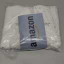 2 Piece Pure White Pillow Cover Faux Linen Square Decorative Throw Cushion Case Pillowcase with Smooth Hidden Zipper for Car 24" x 24 "