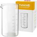 Standard Universal Design 34 oz French Press Replacement Glass Beaker, Fits Most Brands French Press Coffee Makers (1Quart / 1000ml / 5-6 Cup) Coffee Press Borosilicate Glass Water Bottle