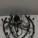 23.6" Black Wagon Wheel Chandelier - 8 Light Candle Style Farmhouse Pendant Light, Round Dining Room Light Fixture for Kitchen Island, Entryway, Foyer, and Living Room, Vintage Rustic Design