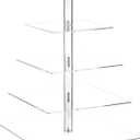 QWORK 5-Tier Adjustable Acrylic Cupcake Stand, High-Transparency Acrylic Tree Tower Display Stand for Weddings, Parties, Events