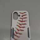 Case for iPhone 16, Baseball Sports Pattern Shock-Absorption Hard PC and Inner Silicone Hybrid Dual Layer Armor Defender Case for iPhone 16