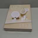 Shinowa Makeup Mirror with Lights, 20X Wall Mounted Lighted Magnifying Mirror, 2-Sided Vanity Mirror with 3 Color Lights & Brightness Adjustment, 360 Rotation Rechargeable Desk Mirror, Travel Mirror