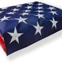 American Flags for Outside 2x3, US Flag Outdoor Heavy Duty, Embroidered Stars/Sewn Stripes/UV Protection/Brass Grommets, USA Flags High Wind