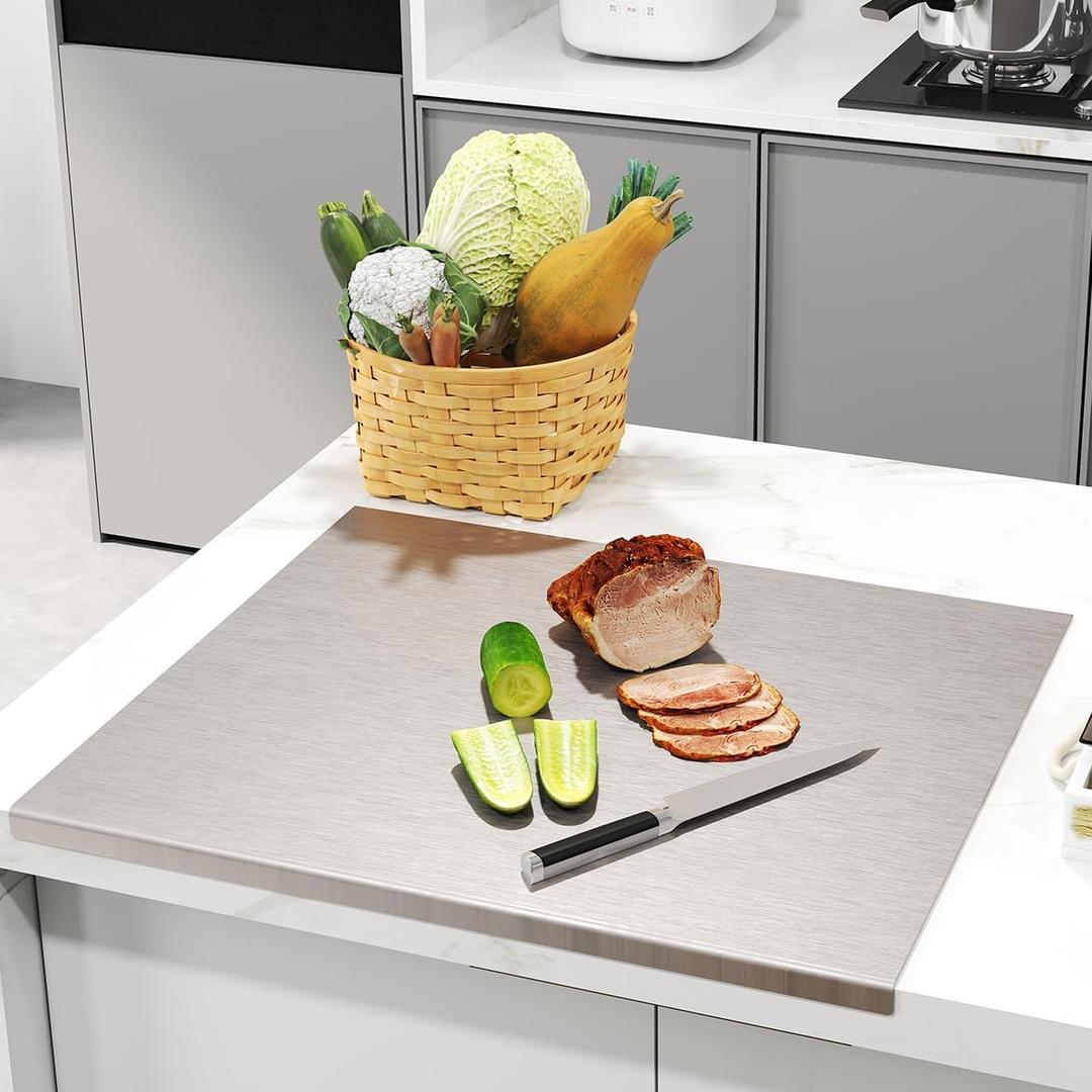 Nisorpa 35.4"x19.7" Extra Large Stainless Steel Cutting Board with Lip