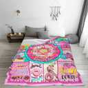 SweetFox Donut Blanket, Funny Cute Donut Decor Throw Blanket Gifts for Girls Boys Food Lovers Super Warm Soft Plush Fleece Lightweight Flannel Winter Bedding Blankets for Kids Adults Women 50"X40"