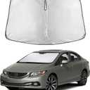 EcoNour Windshield Sunshade Compatible for Honda Civic 20122013 2014 2015, Sun Visor for Front Windshield & Window Sunshade Cover, UV Heat Blocker & Protector, Car Accessories