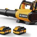 Leaf Blower Cordless - 630CFM/160MPH, 21V Powerful Electric Cordless Leaf Blower with 2 x 4.0Ah Batteries and Charger, Battery Powered Leaf Blowers for Lawn Care, Patio, Yard, Dust, Snow