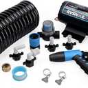 12V RV Water Pump Kit, 7.5GPM 80PSI, 5-Chamber Diaphragm Pump with Heavy Duty Switch & Strainer, Self-Priming for RV, Marine, Boat, Off-Grid Living, Includes 