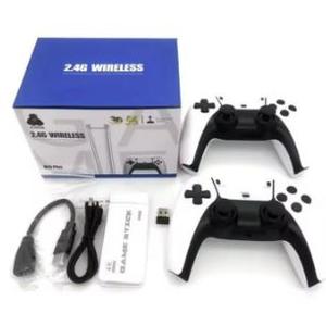2.4G Wireless Game Controller Set, Dual Gamepad with USB Receiver, White and Black, Classic Game Console Support, 10 Simulator Compatible