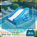 EKEPE Inflatable Water Slide for Pool, Heavy Duty Pool Slide with Water Sprayer for Kids Family Summer Play, Durable Blow Up Backyard Water Slide for Parties, In-ground or Above Ground Pools - Blue