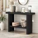 Console Table, 39.4'' Black Entryway Table for Hallway, Narrow Sofa Table Behind The Couch, Modern Foyer Tables for Entrance, Living Room, Corridor, Easy Assembly, Black CTHB16801