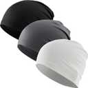 WTACTFUL 3-Pack Cooling Skull Caps for Men & Women - Breathable 3D Mesh Running Caps for Cycling, Gym & Summer & Winter