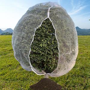 2 x Fruit Tree Netting, 10x10FT Large Garden Netting with Drawstring and Zipper Plant Cover Net Bag Row Cover Barrier Protection Net for Bird, Garden Mesh for Tree Flower Fruit (1 Pack)