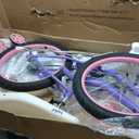 JOYSTAR 20 Inch Girls Bike with Training Wheels, Banana Seat Bicycle for Kids Ages 7-10 Years Old, Kids' Lowrider Bicycle with Front Handbrake and Coaster Brakes, High Rise Handlebar Purple