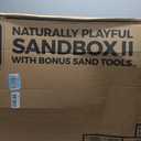 Step2 Naturally Playful Sandbox II, Kids Sand Activity Sensory Play Pit, Summer Outdoor Toys, 7 Piece Water Toy Accessories, for Toddlers 1+ Years Old, 50.38"l X 31.25"w X 16"h