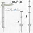 Chonway 2 Pack 28in Heavy Duty Metal Yard Sign Stakes Realtor Sign Post | For Real Estate Sign Posts, Mailboxes, Long Yard Sign Holder Sign Post Stake for Pipes Less Than 3.7", Silver