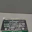 JXREQ Don't Knock or Ring Doorbell Sign for Front Door - Dog Warning for Gate, Fence, Yard Home Decor - Beware of Dog Gifts for Women - 12x6 Inch