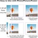 JCJMY 18x18 Picture Frame White with 14x14 Mat, Display Photo 14x14 with Mat or 18 x 18 Without Mat, Wall Hanging Large 18x18 Poster Frame with Shatter Resistant Plexiglass, White